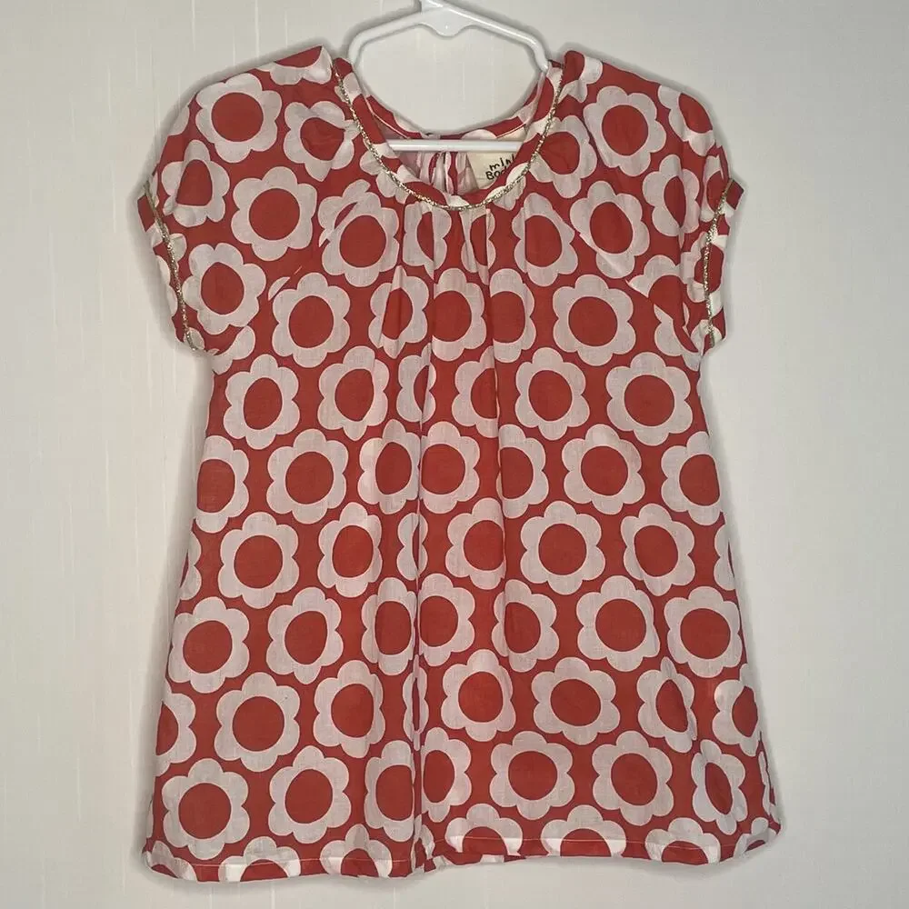 Mini Boden Girls Floral Cotton Top Size 5-6Y